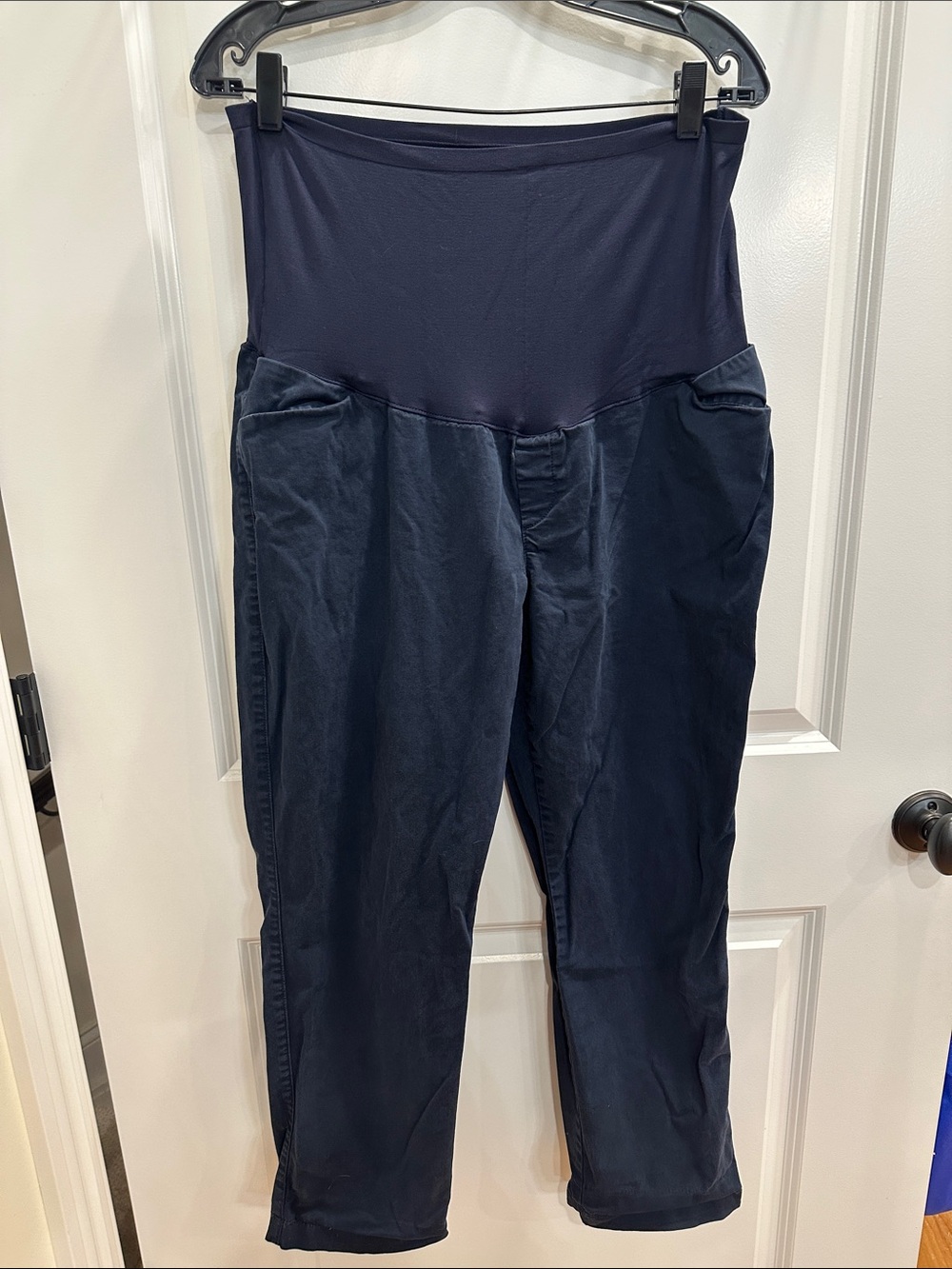 GAP Navy Straight-Leg Maternity Pants